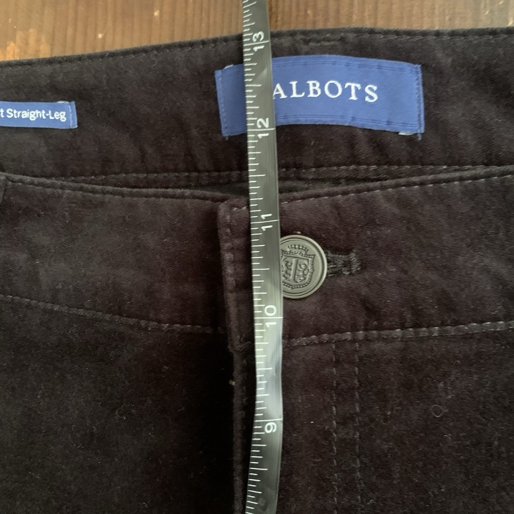Talbots Women's High Waist Straight Leg Corduroy Jeans Size 16P Black - Picture 8 of 10